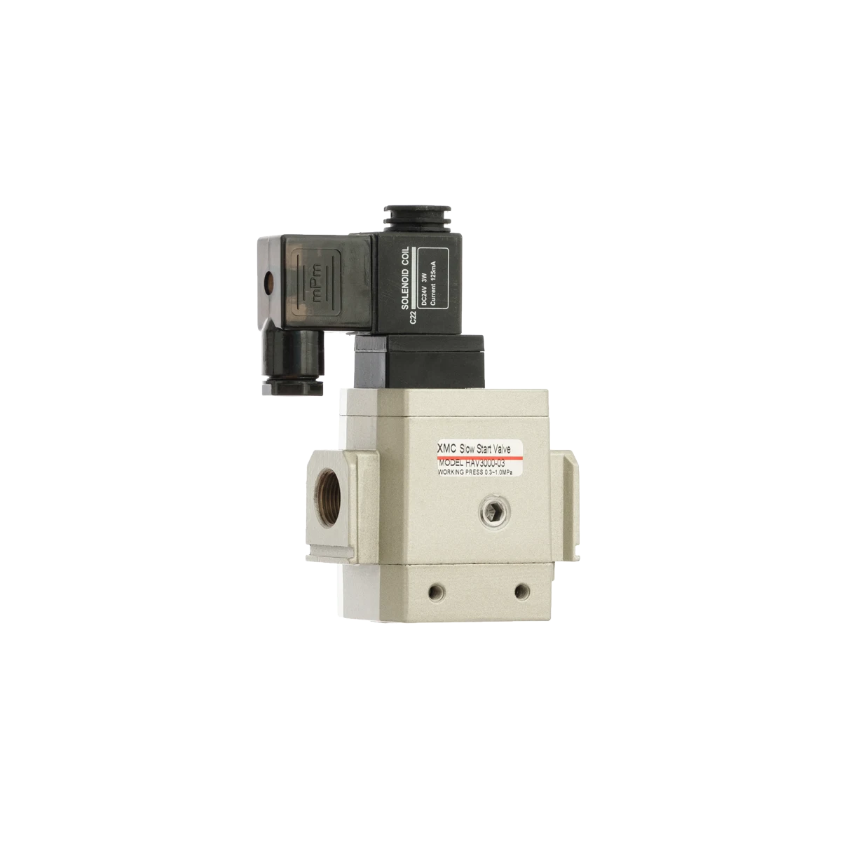 Customer-supplied XMC HAV3000 soft-start valve with solenoid coil